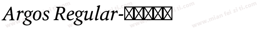 Argos Regular字体转换